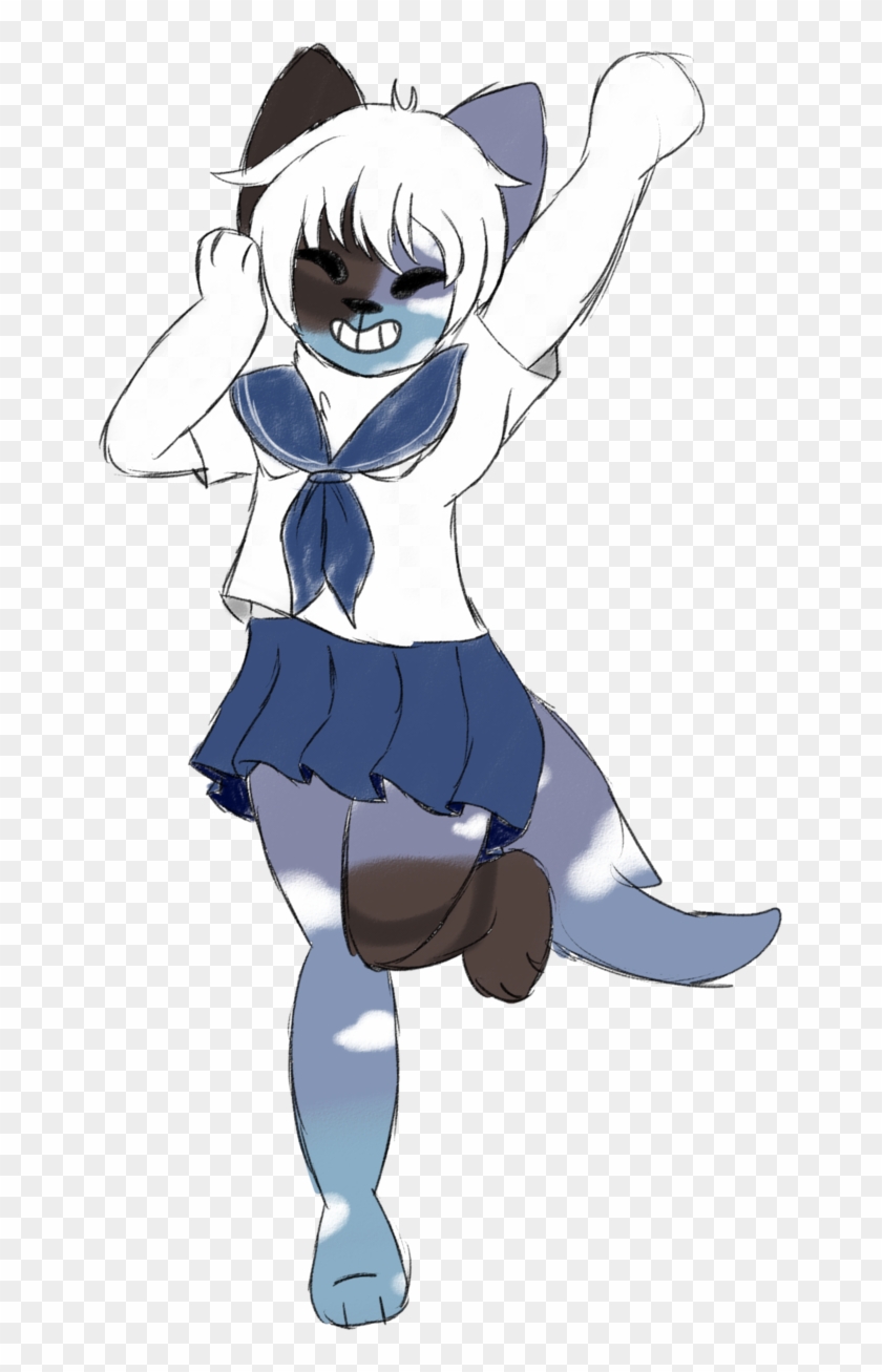 School Gurl Skai Sketch By Nawnii - Cartoon #792104