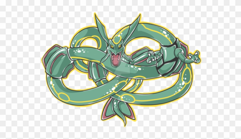 Drew Rayquaza In Celebration Of Latest Mystery Gift - Illustration #796163