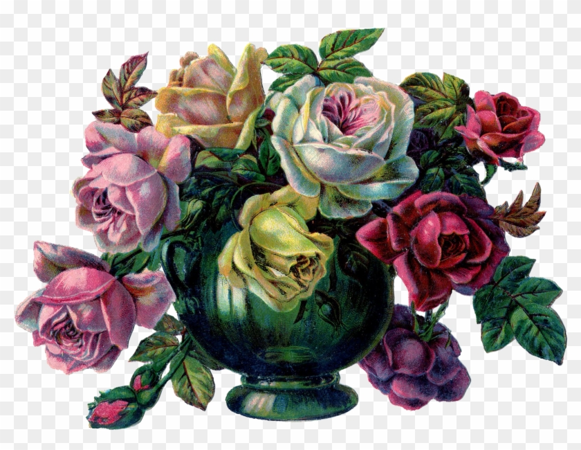 Vase Drawing Roses In A Bowl - Vase Drawing Roses In A Bowl #797082