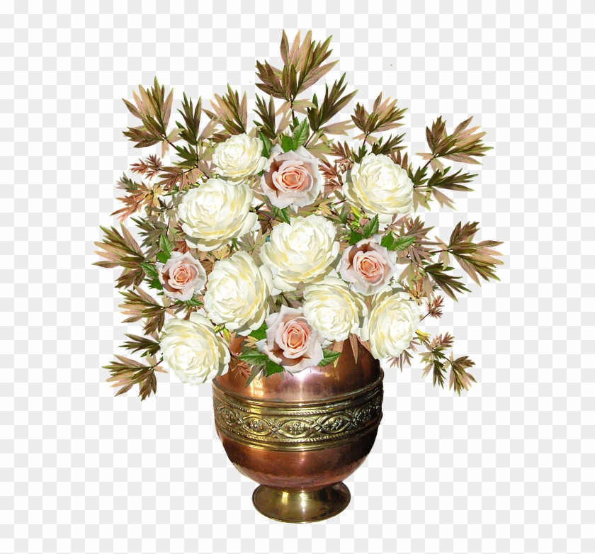 Affordable Roses Copper Vase Flowers Arrangement With - Vase #797386