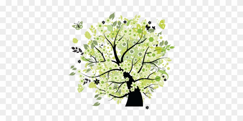 Country Floral Magic Seasonal Tree - Spring Tree Clip Art #798045