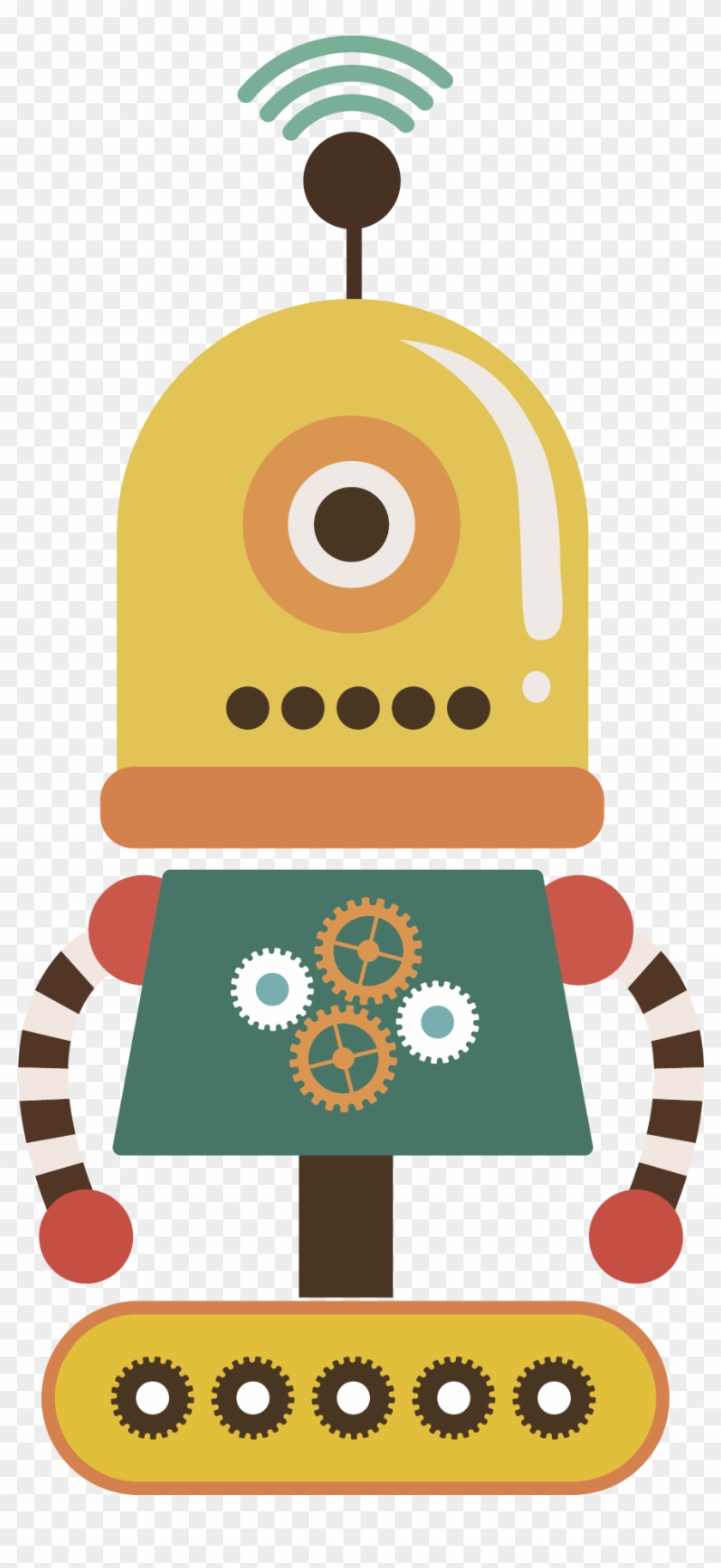 Robot Euclidean Vector Cartoon Illustration - Robot Illustration #800194