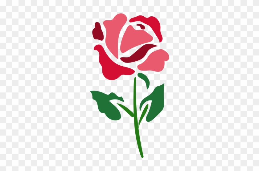 Flowering Rose Icon Transparent Png - Rose Silhouette #801116