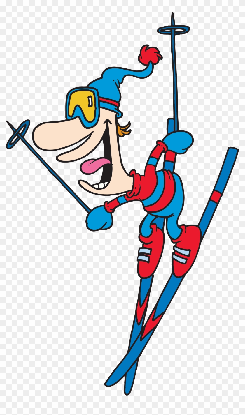 Alpine Skiing Cartoon Clip Art - Alpine Skiing Cartoon Clip Art #801345