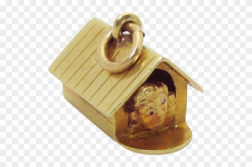 Vintage 14k Gold 3d *man In A Doghouse* Charm Sloan - Pug #805172