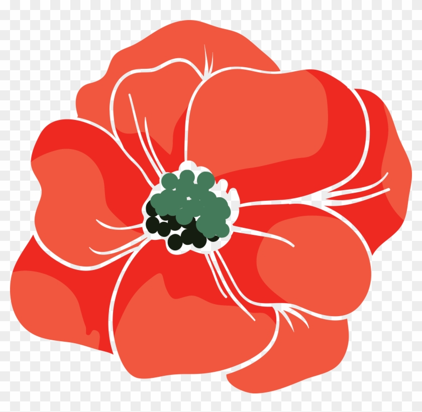 Beach Rose Red Poppy Euclidean Vector - Rose #806727