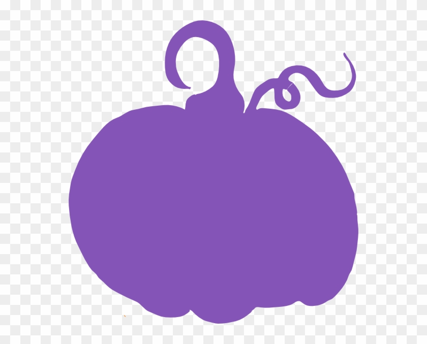 Purple Pumpkin Sihouette Clip Art - Pumpkin Clip Art #807304