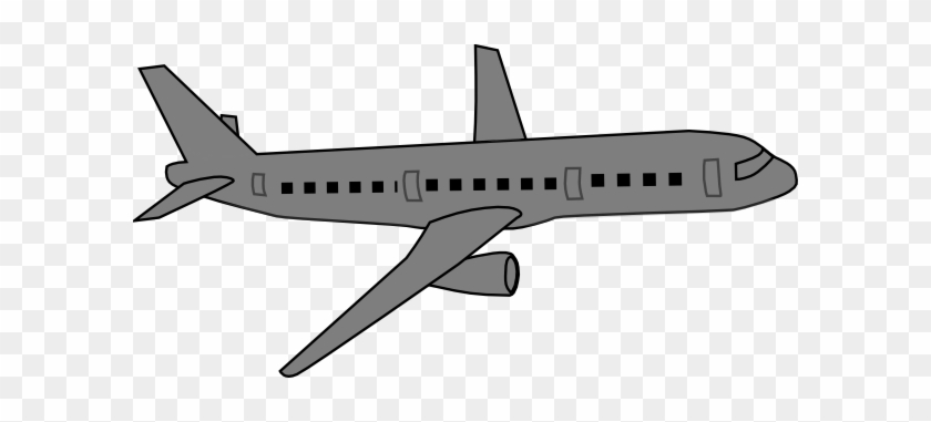 Grey Airplane Clip Art At Clker - Airplane Clipart Grey #810764