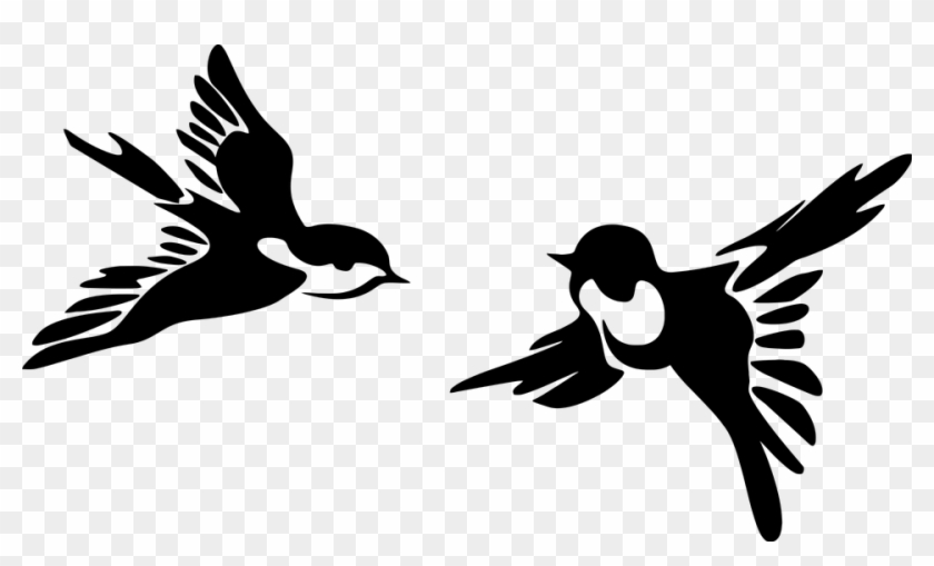 Stylized, Birds, Flying, Animal, Silhouette, Flight - Picsart Clip Art #813411