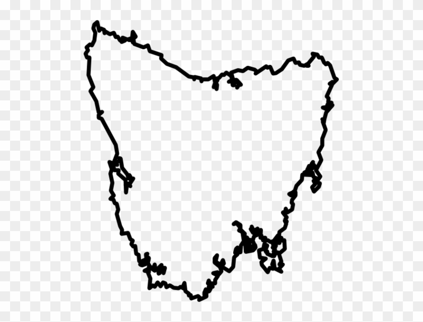 Australian Map Outline With States - Outline Map Of Tasmania #148185