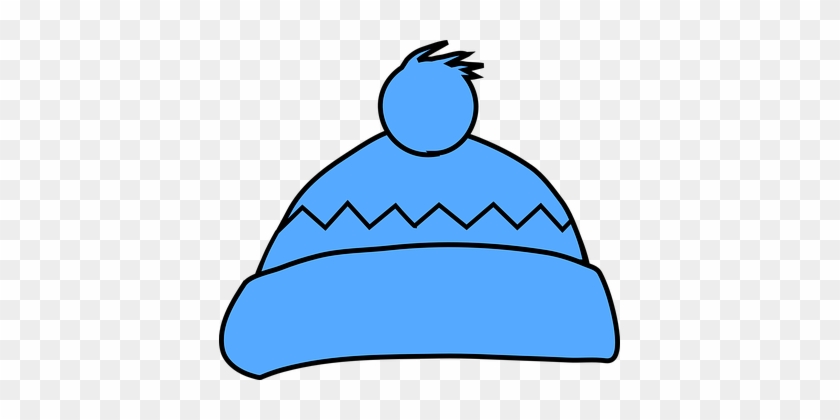 Cap, Woollen, Warm, Clothing, Knitted - Blue Winter Hat Clip Art #815587