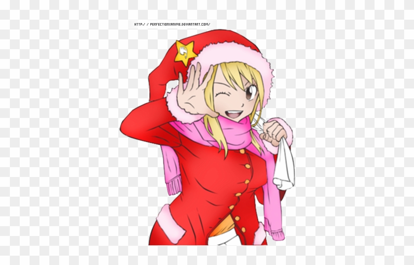 Lucy Heartfilia Merry Christmas Fairy Tail Free Transparent Png Clipart Images Download