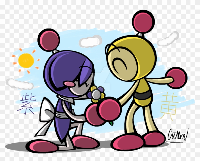 Yellow Bomber X Purple Bomber By Caitlinthestargirl - Yellow Bomber Bomberman #816688