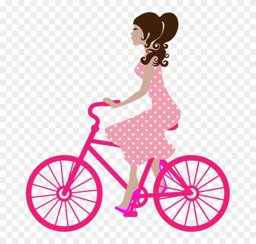 Bicycle Cliparts 3, Buy Clip Art - Girl On Bike Png #816768