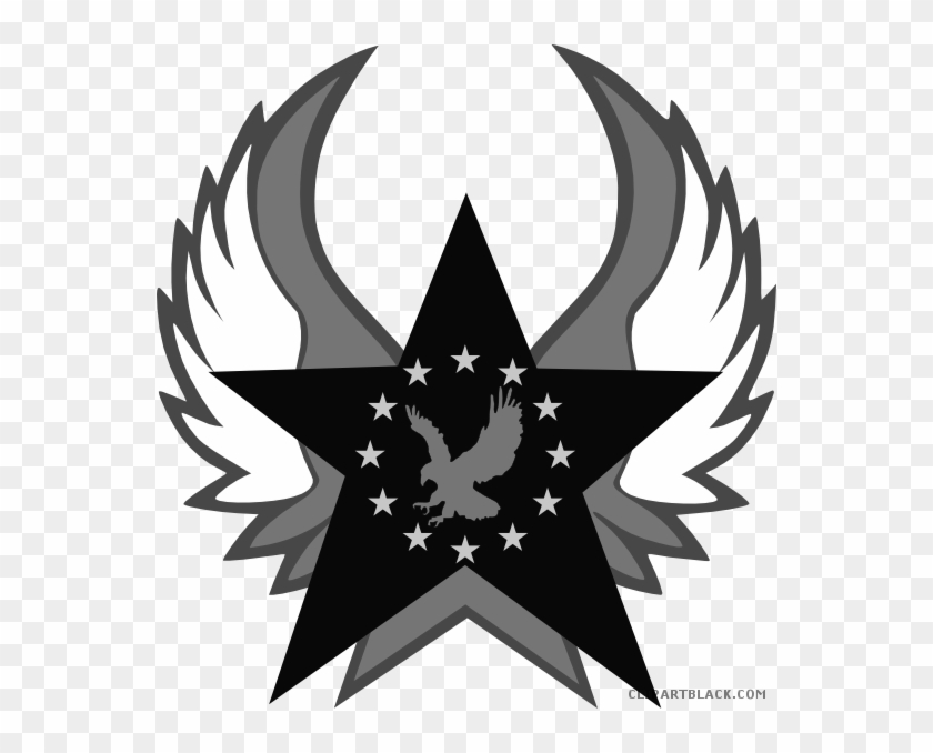 Eagle Star Animal Free Black White Clipart Images Clipartblack - Eagle ...