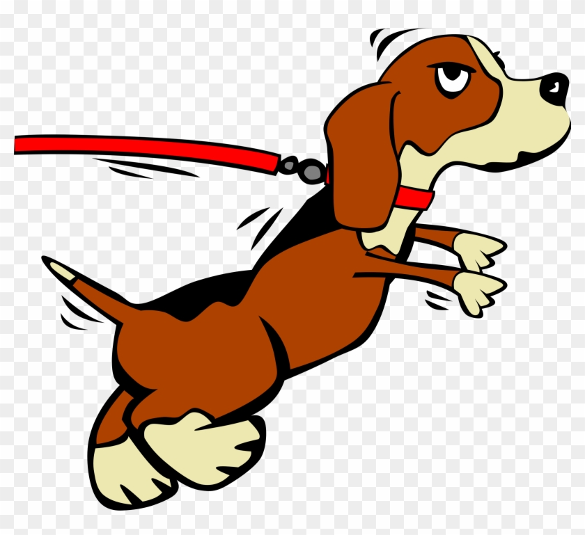 Big Image - Dog On Leash Clipart #819574