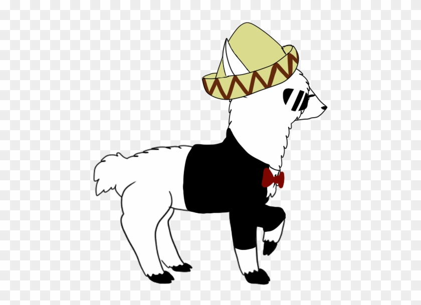 Tuxedo Sombrero Llama B) By Sootlet - Dog Catches Something #820413