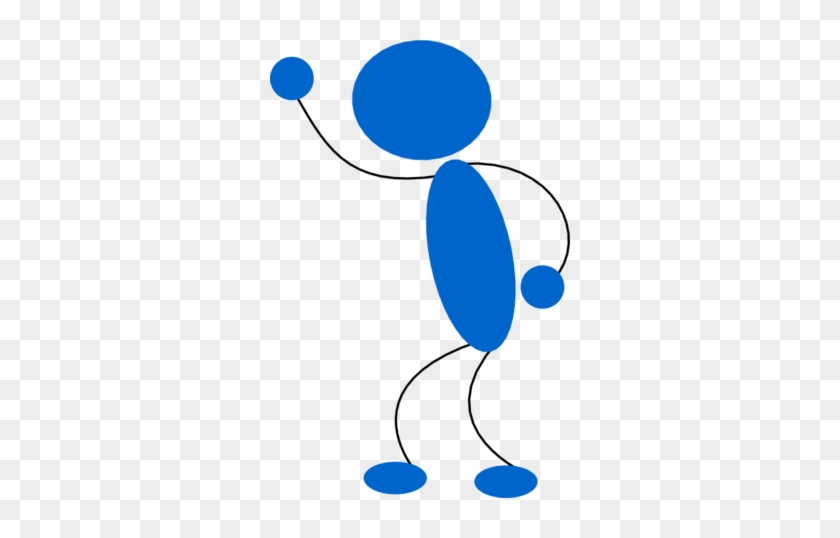 Blue Stick Man Clipart - Người Que Vector #822978