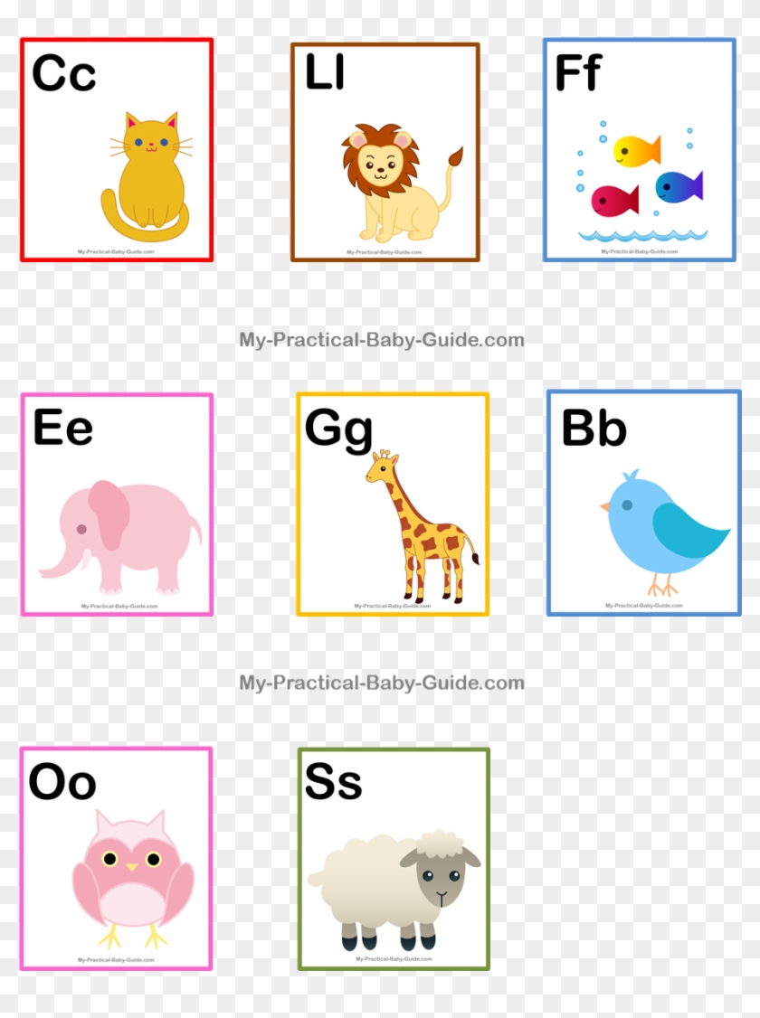 Free Printable Abc Animal Cards Baby Shower Cupcake - Cartoon #824790