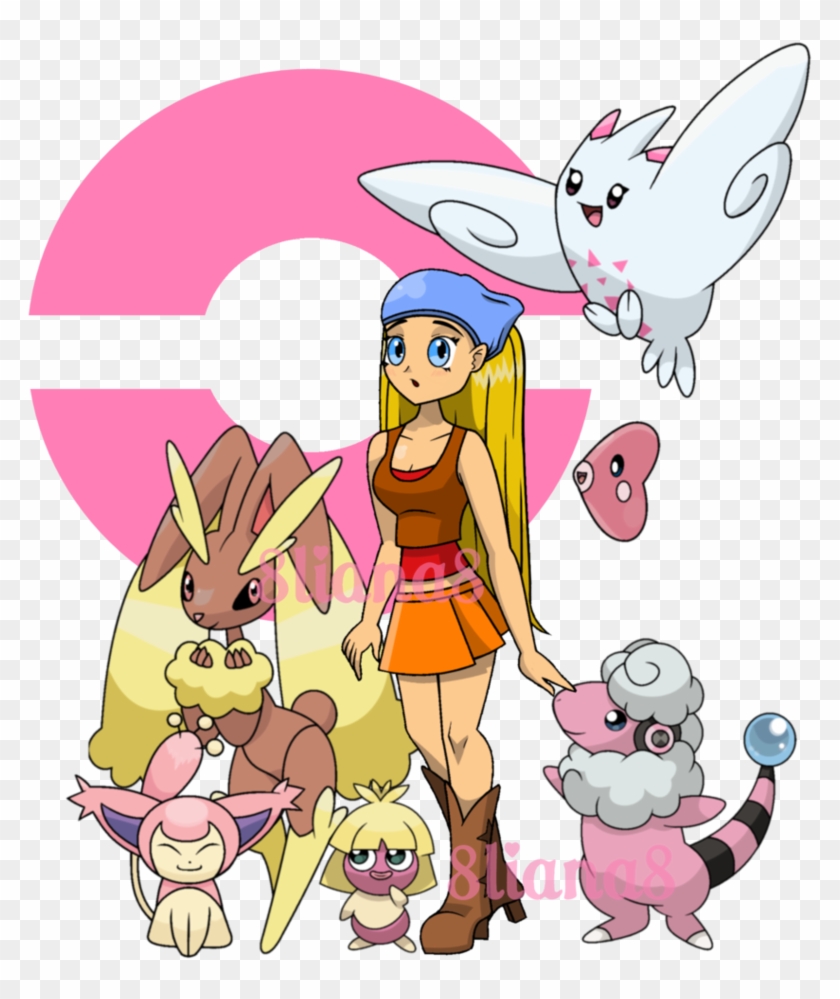 Pokemon Trainer Lindsay By 8liana8 - Pokemon Lopunny And Trainer #825050