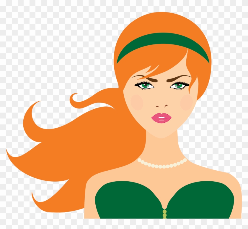 This Free Icons Png Design Of Red Haired Woman - Red Haired Woman Cartoon #825186