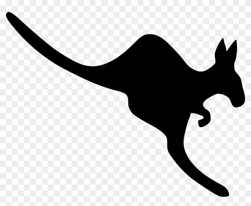 Clipart - Jumping Kangaroo Silhouette Png #829058