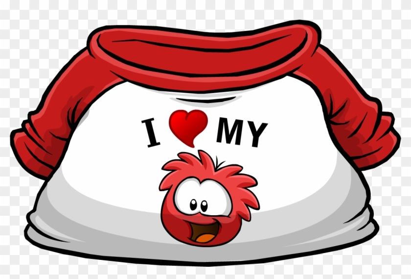 I Heart My Red Puffle T-shirt - Club Penguin I Love Pizza Shirt #829210