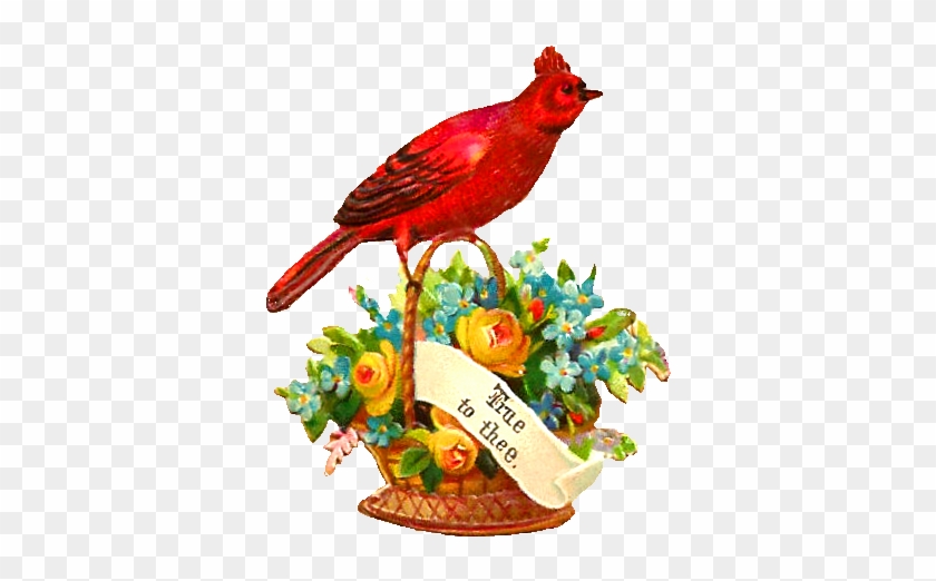 Red Rose Flower Basket Clipart - Red Birds Not Robins #831639