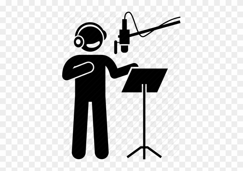 Singing Clipart Recording Studio Mic - Voice Over Artist Icon #833628
