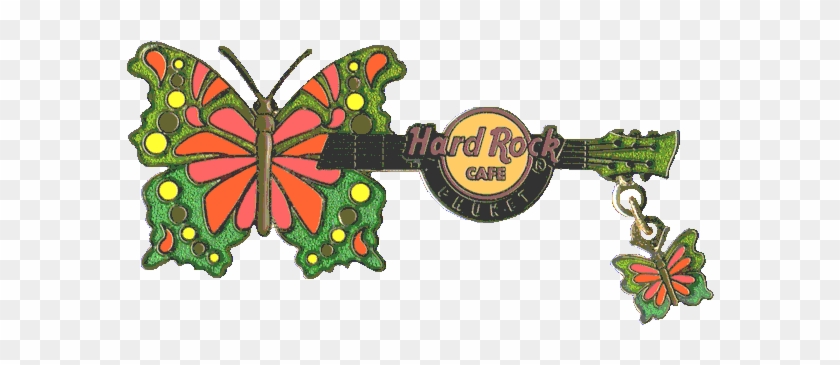 Pin# 52060 Butterfly Dangle Guitar 2009 Bought On Ebay - Florence #834434