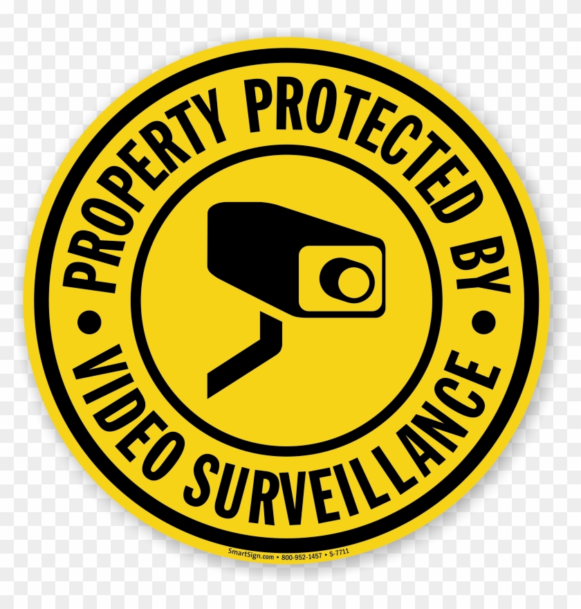 Free Surveillance Signs - Lyle U1-1055-ra 10x14 Warning Sign,14x10 In.,english #835095