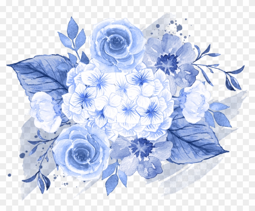 Wedding Invitation Watercolor Painting Flower Blue - Inspiredcases Wife, Mom, Boss - White Case - Iphone #837844