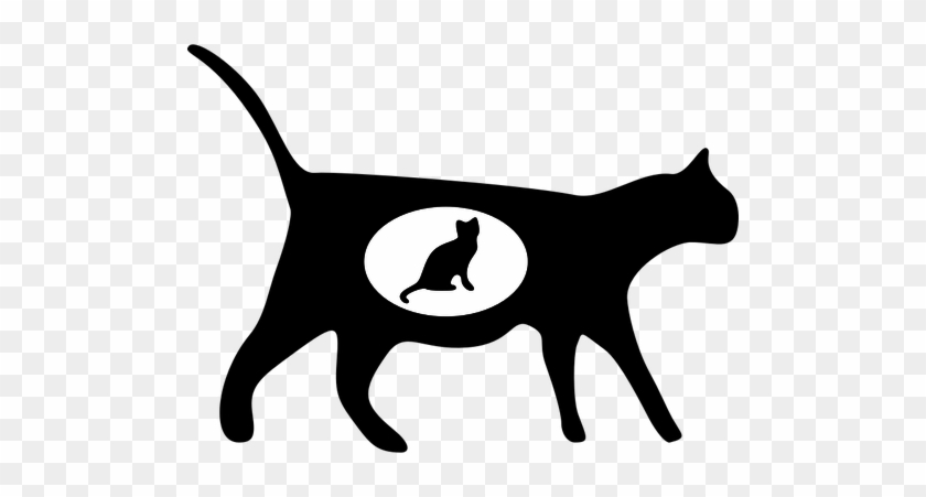 20037 Black Cat Silhouette Clip Art Free Public Domain - Pregnant Animal Clip Art #842276