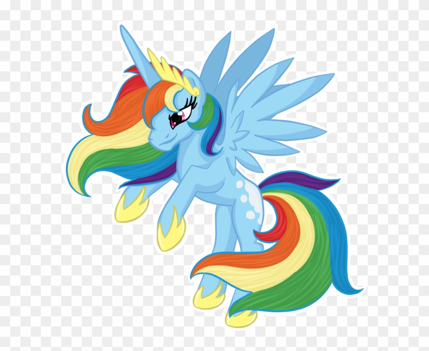 My Little Pony Alicorn Rainbow Dash - Cartoon #842672