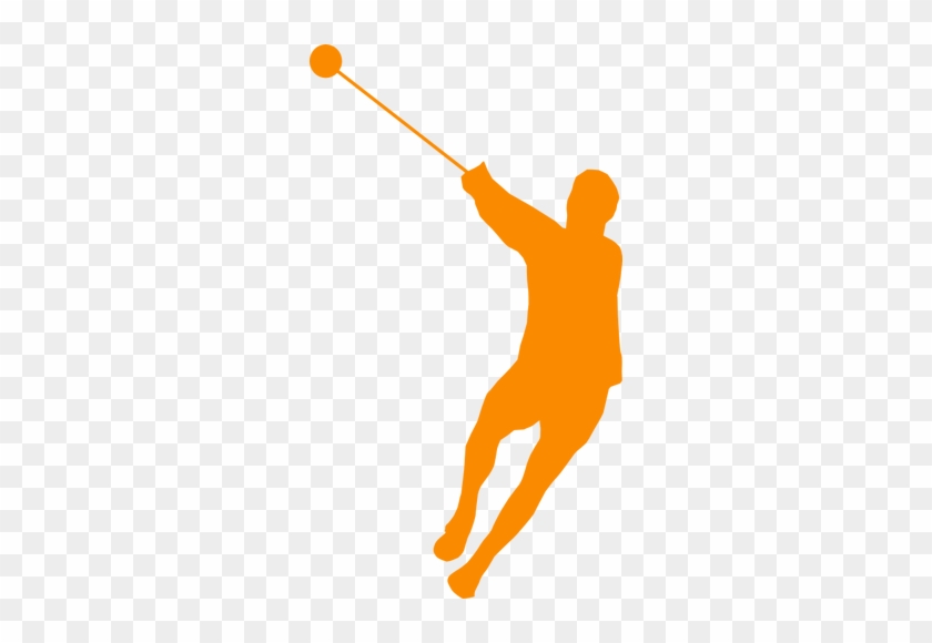 Silhouette Vector Illustration Of Hammer Thrower Public - Hammer Throw Clip Art #843741