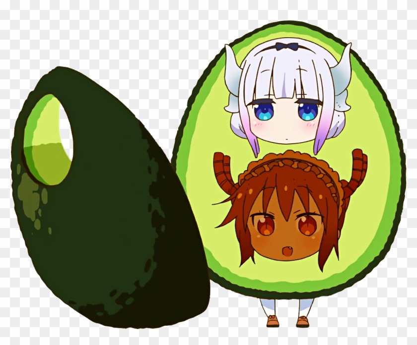 Green Produce Plant Food Fruit Cartoon Fictional Character - Miss Kobayashi's Dragon Avocado #844283