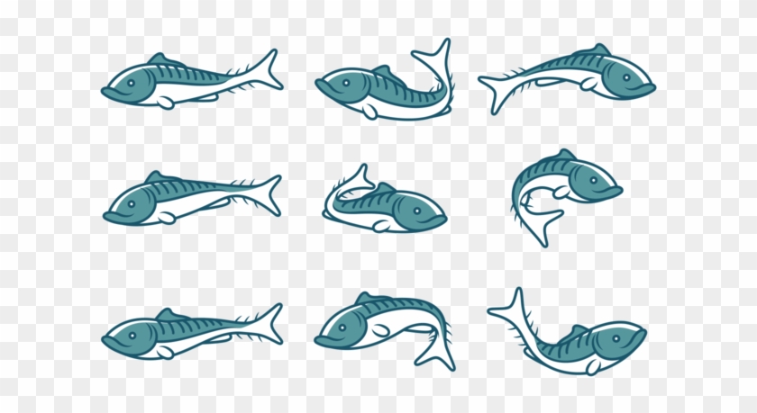 Mackerel Fish Icons - Vector Graphics #844412