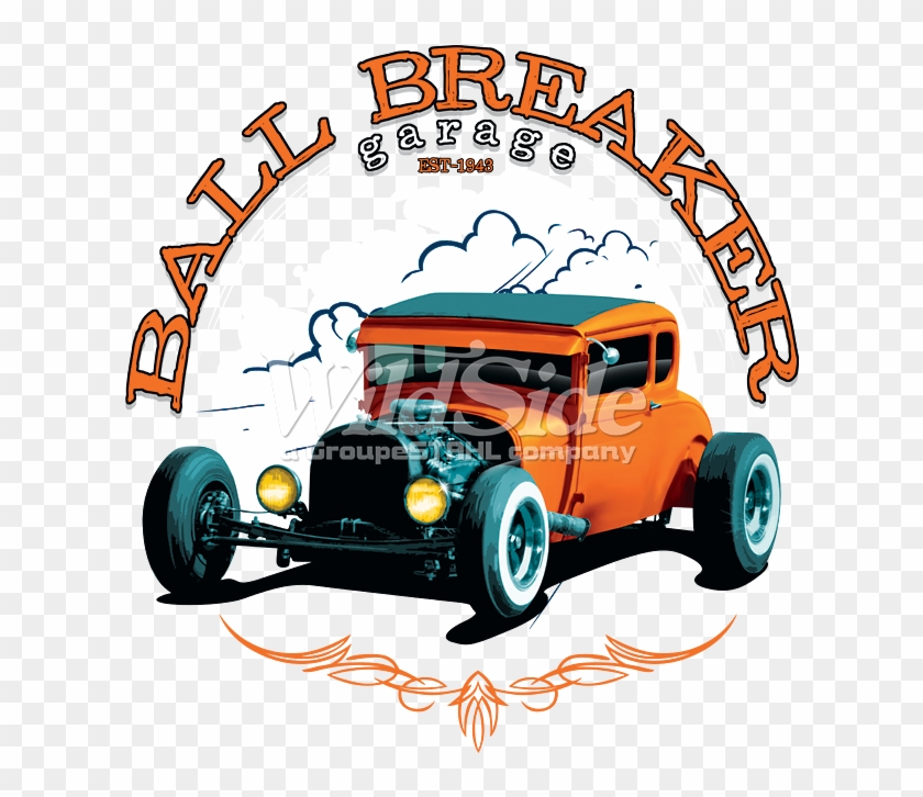 Stock Transfer - Ball Breaker Garage Old Hot Rat Rod Car Racing T-shirt #845750