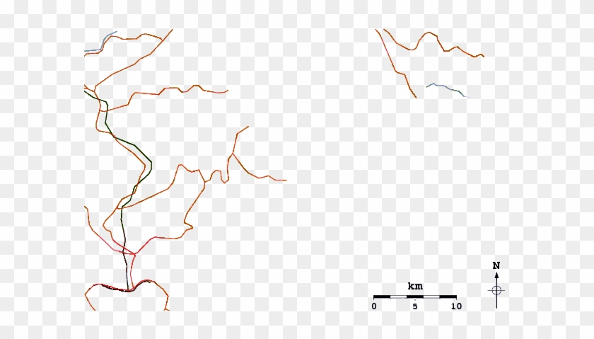 Roads And Rivers Around Sai Wan Beach - Map #847062