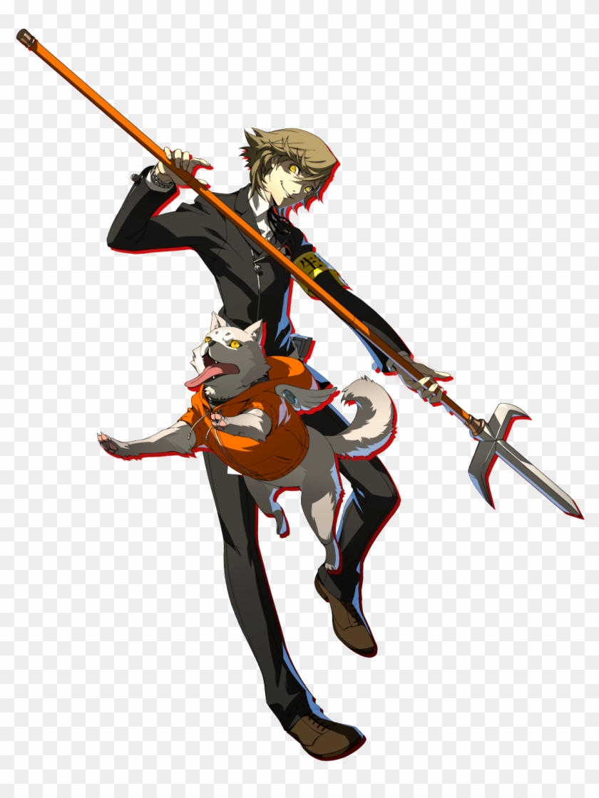 Shadow Ken And Koromaru P4au Character Artwork - 天田 乾 P4u2 #850277