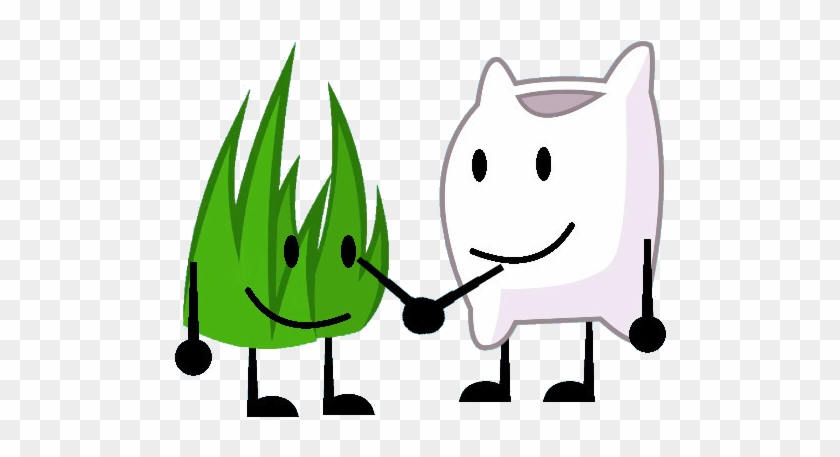 Grassy And Pillow Shaking Hands - Bfdi Shaking Arms - Full Size PNG ...