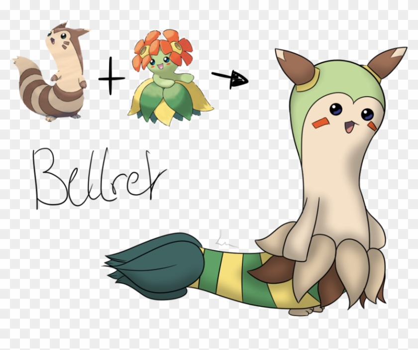 Pokemin Fusion Bellossom And Furret By Dumplingkitten - Digital Art #851332