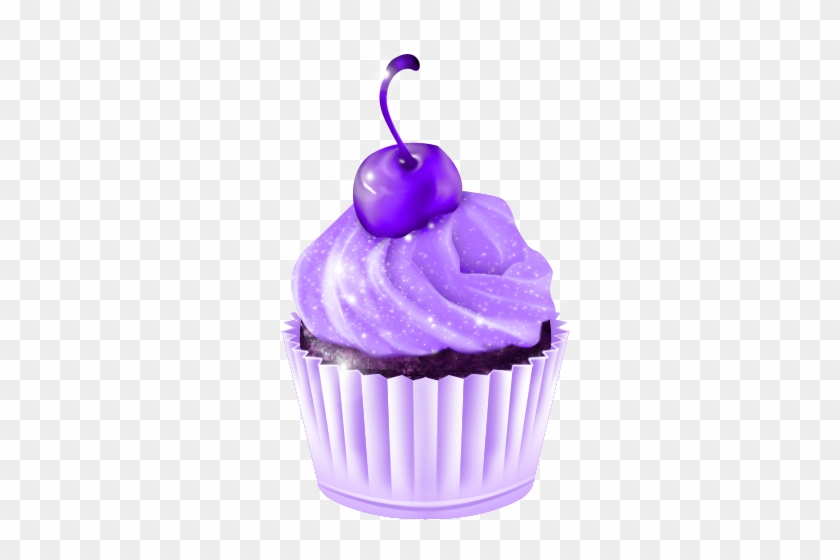 Cupcake Purple And Black Clip Art At Clker - Clip Art Purple Cupcake #852738
