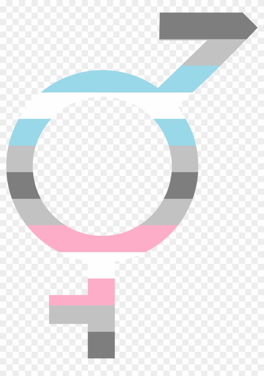 Demigirl / Demiboy Symbol By Pride-flags - Demiboy And Demigirl Flag #853011