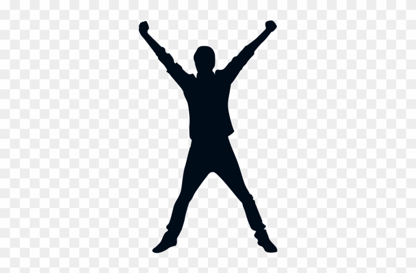 happy man jumping clipart