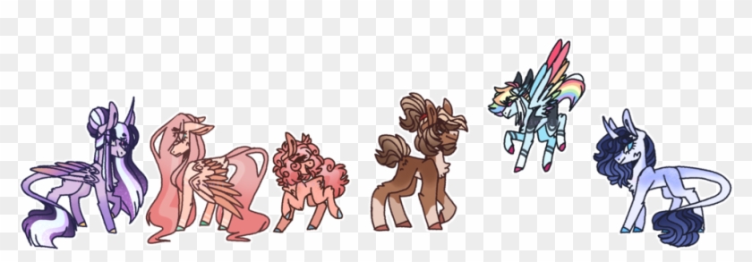 Mane Six Redesign By Oliveoii - Mane - Free Transparent PNG Clipart ...