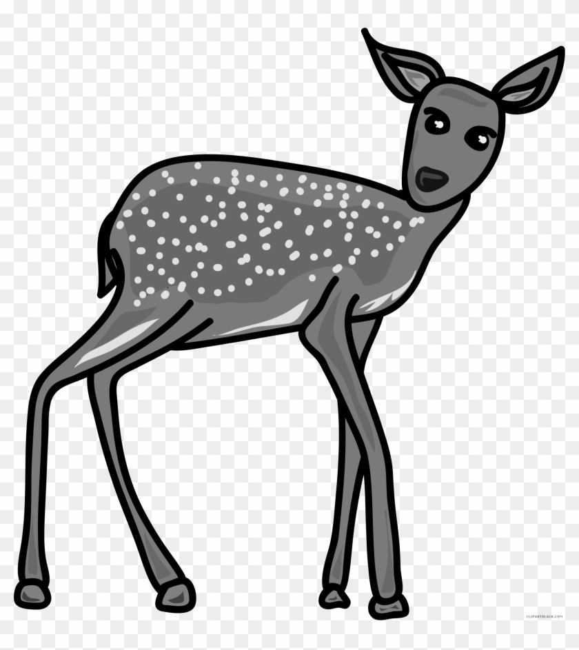 Deer Animal Free Black White Clipart Images Clipartblack - Scalable Vector Graphics #860559