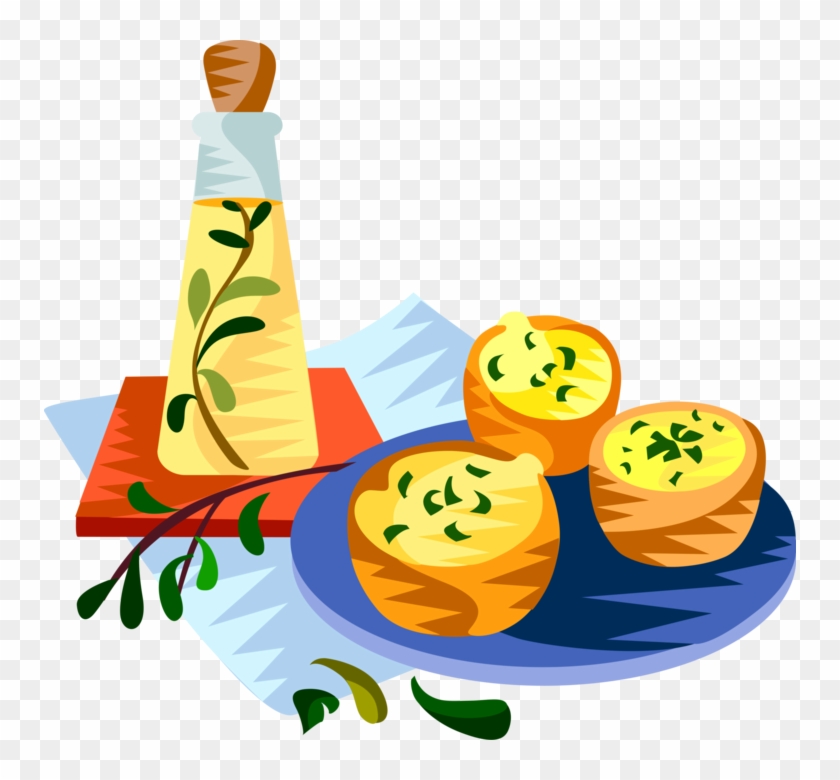 Vector Illustration Of European French Cuisine Miniature - Oil #863610