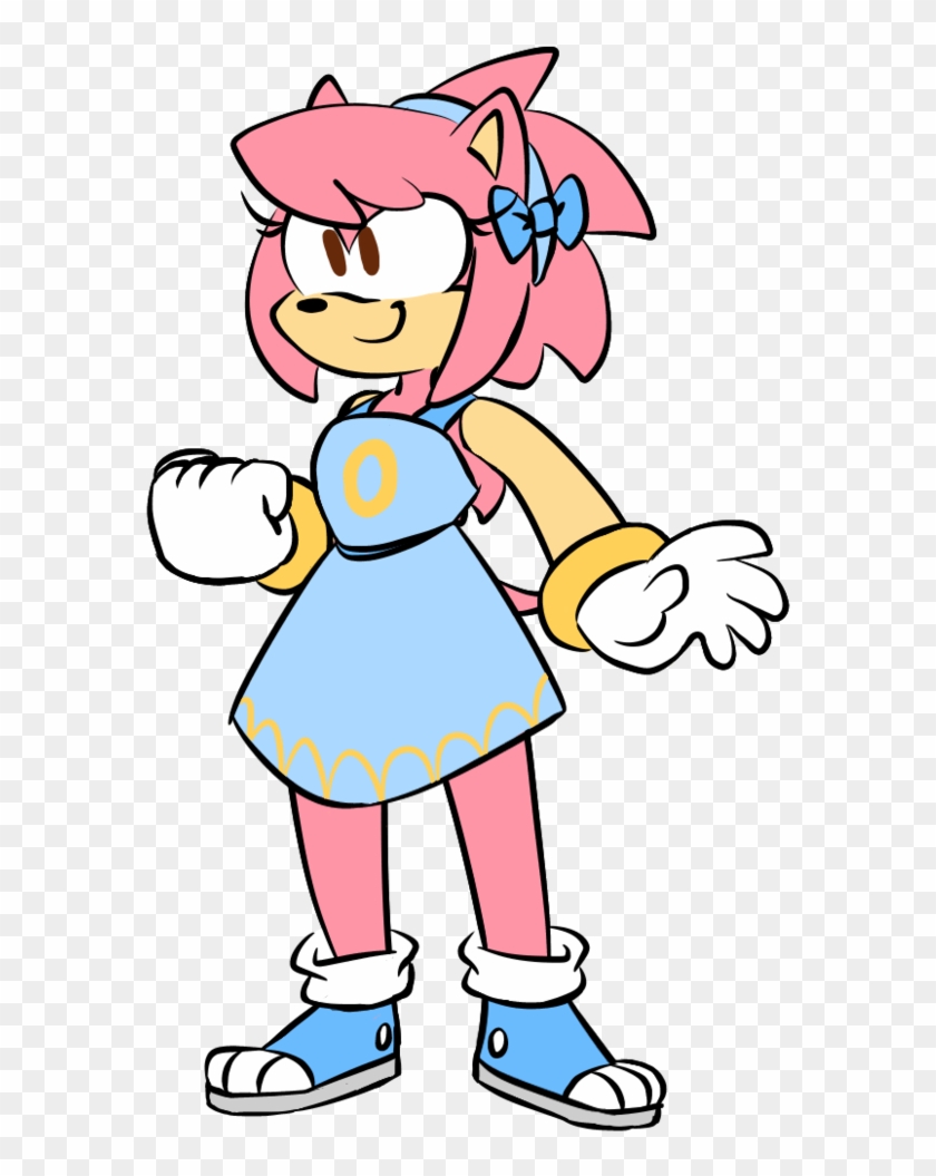 Amy Rose In Blue By Arglepurr - Cartoon - Free Transparent PNG Clipart  Images Download