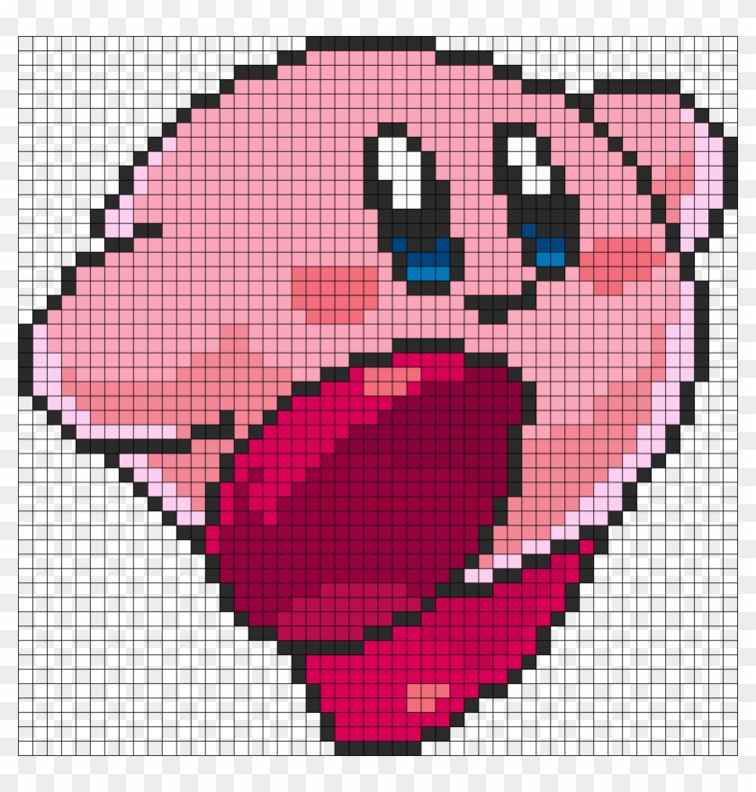 Minecraft Kirby Pixel Art Grid - Pixel Art Grid Gallery